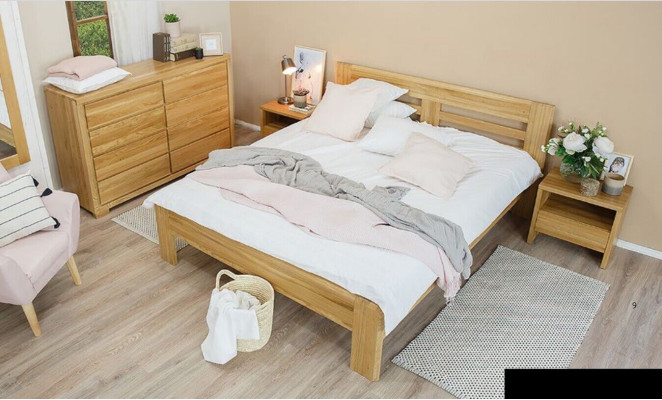Solid wood Bed 180x200 Double bed Beech Solid Real Hozbett VollWooden bed new