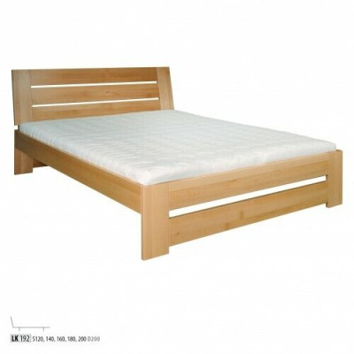 Wooden bed Real Wood Bed Beds Bedroom Hotel 180x200 cm Style Solid Furniture