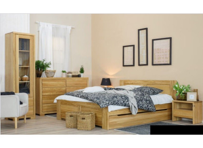 Bedroom Wooden bed Real Wood Bed Beds Hotel 180x200 cm Style Solid Furniture
