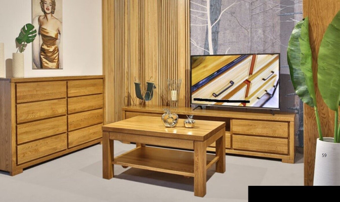 Side Table Coffee table Real Wood Solid Furniture Oak 120x80cm new Tables