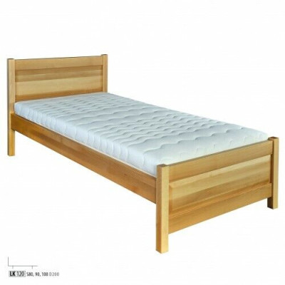 Wooden bed Real Wood Bed Beds 100x200 Style Solid Furniture Bedroom Hotel