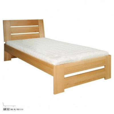 Wooden bed Real Wood Bed Beds Hotel 100x200 Style Solid Furniture Bedroom