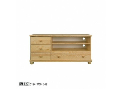 TV-cabinet sideboard Wood Chest of drawers Sideboards Living room Chests of drawers 124cm solid Furniture