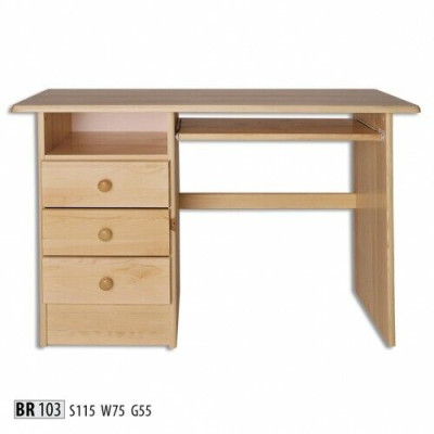 Desk Real Wood Solid Table Office furniture Solid Desks Wooden Table
