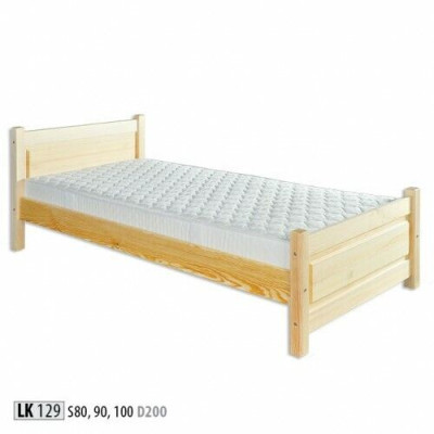 VollWooden bed Real wood solidWooden bed 100x200 single bed senior bed Handcraft