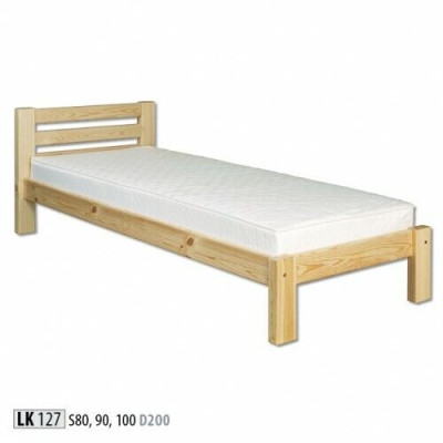 Bed single bed pine bed solid pine wood Wooden bed 100x200 Bed frame Wood new