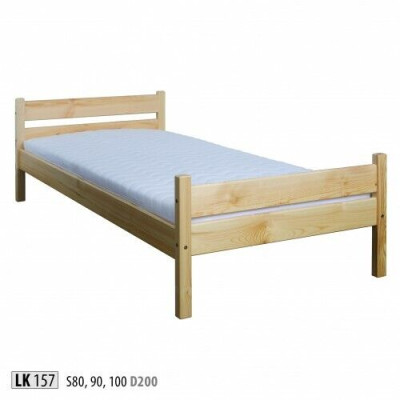 Bed single bed pine bed solid pine wood Wooden bed 100x200 Bed frame Wood