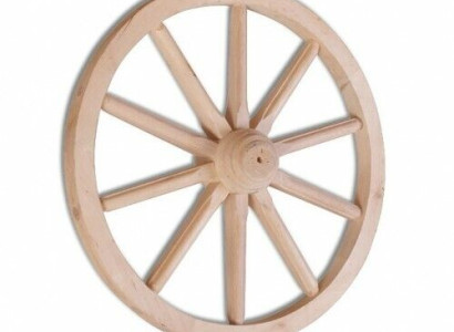 Decorative wooden wheel Ø 50 cm spoke wheel 10 spokes wagon wheel garden decoration theater decoration new