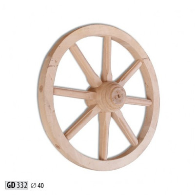 Wooden wheel decorative wheel Ø 40 cm whitewash spoke wheel wall decoration garden decoration wagon wheel