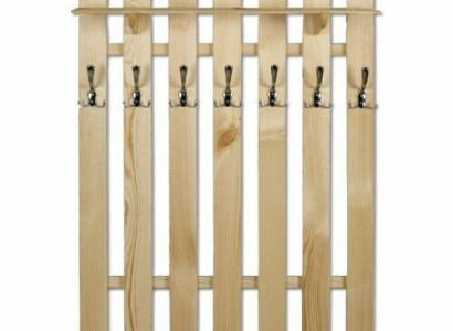 Wardrobe wall cabinet with 7 hooks, wall panel corridor Real wood
