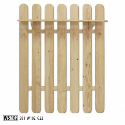Wardrobe wall coat rack made of solid pine wood Wardrobe with 7 hooks