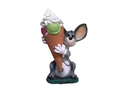 Ice Cream Figure Statue Stand Ice Cream Parlor Rabbit Gastronomy Statues 131cm new