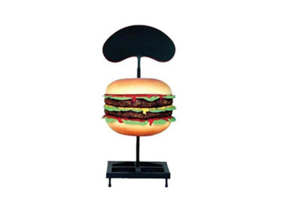 Sculpture Double Cheeseburger Hamburger Stand Figure Statue