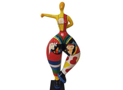 Abstract Figure Statue Colorful Painted Statues Sculptures 132cm XXL Statue Plastic