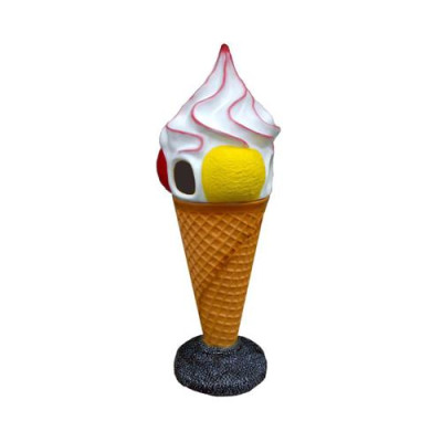 Ice Cream Figure Design Trash Can Basket Statues Figures Statue Stand 165 cm