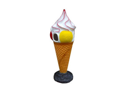 Ice Cream Figure Design Trash Can Basket Statues Figures Statue Stand 165 cm