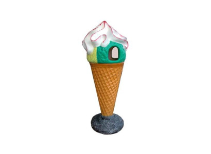 Ice Cream Figure Design Trash Can Basket Statues Figures Statue Stand 145 cm