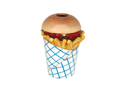 Sculpture Fast Food Garbage Bin Bucket Bucket Restaurant Statue Figures Gastronomy