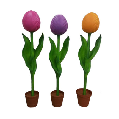 Flower 190cm Tulip Garden Design Plant Abstract Sculpture Selectable Statues 190cm