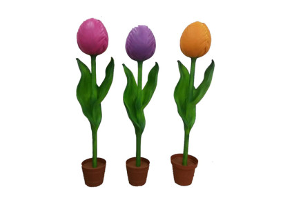 Flower 190cm Tulip Garden Design Plant Abstract Sculpture Selectable Statues 190cm