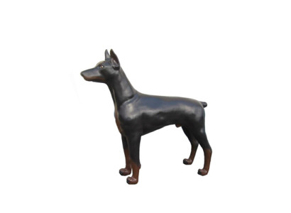 Doberman dog dummy burglary protection fighting dog dog decoration statue sculpture