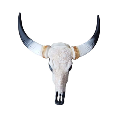 Bull Cattle Skull Decoration Not Real 69cm Wall Design Decoration Wall Skull