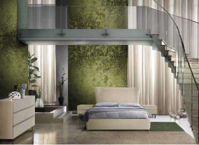Bedroom 3 pcs. Set Bed 2x Bedside table Console Beds Hotel Double Upholstery