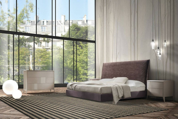 Bed + 2x Bedside table 3 pcs. Bedroom Set Design Modern Luxury Italy Furniture new