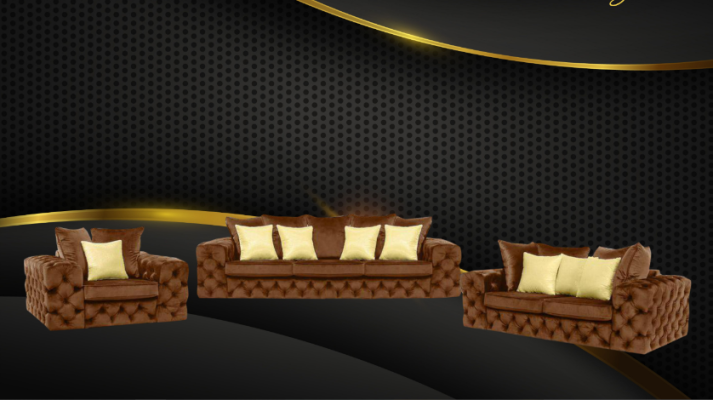 Chesterfield Design Living room Sofa set Furniture Couch 321 Seater