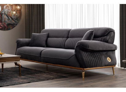 Modern Gray Color 3-Seater Sofa Comfort and style in one ensemble