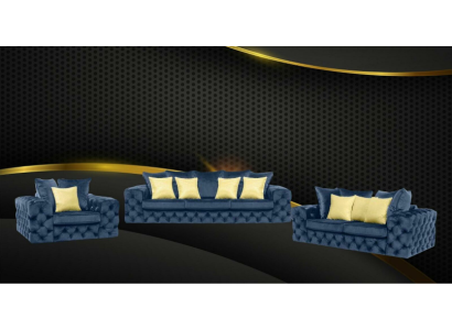 Luxury 4 Seater Couch Upholstery Sofa Leather Fabric Textile Couches Suite Three Seater