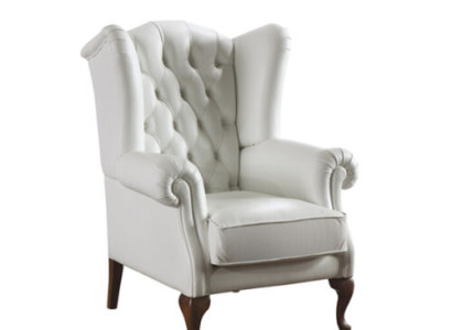 Wing Chair Leather Single Seater Chesterfield Couch Sofa Upholstery Furniture new