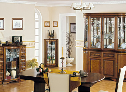 Complete Living room Display case Chest of drawers Table Showcases Dining room Set 4-piece