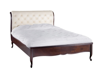 Chesterfield Bed Beds Double bed Marriage bed Italian Furniture Wood Leather Textile