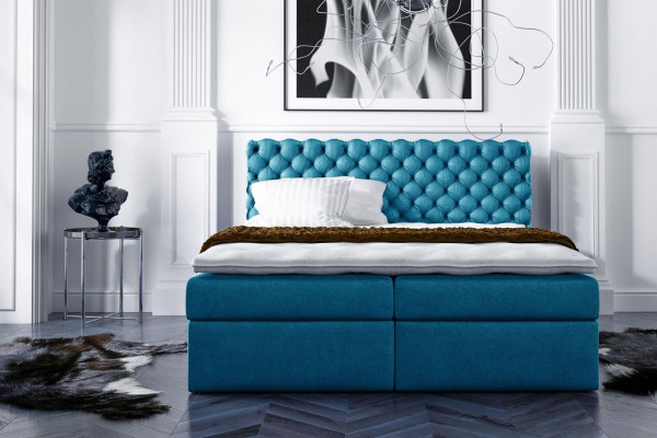 Chesterfield box spring bed Double bed Marriage bed Bed Upholstered bed Beds 200x200cm