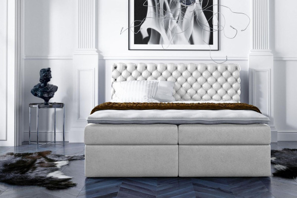 Chesterfield box spring bed Double bed Marriage bed Bed Upholstered bed Beds 200x200cm