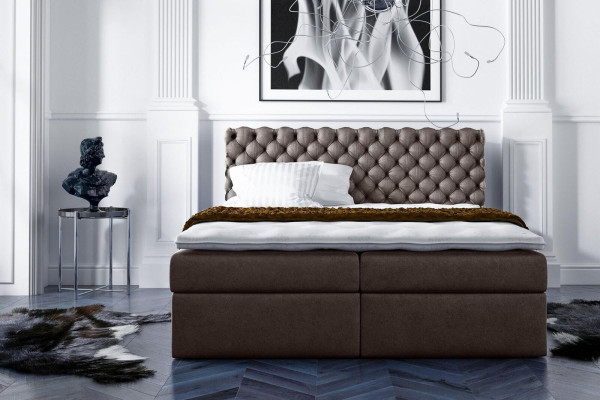 Chesterfield box spring bed Double bed Marriage bed Bed Upholstered bed Beds 200x200cm