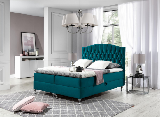 Double bed Marriage bed Bed frame Bed Upholstered bed Beds Box spring bed Polyester