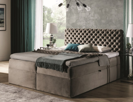 Chesterfield boxspring Bed Bedroom Furniture Beds king size velvet hotel new