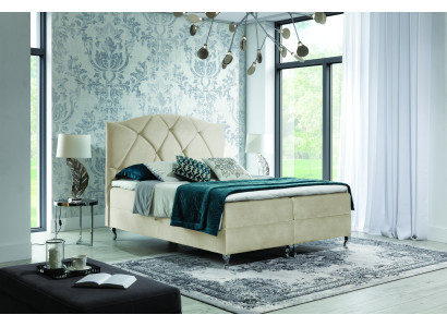 Chesterfield boxspring Bed Furniture Beds king size velvet hotel new Bedroom