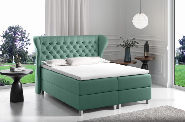 Bed Chesterfield boxspring Furniture Beds king size velvet hotel new Bedroom