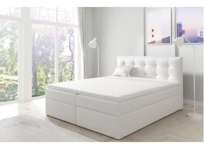 Bed with bed base marriage bed box spring bed double bed beds upholstered bed white new