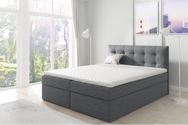 Bed with bed base marriage bed box spring bed double bed beds upholstered bed white new