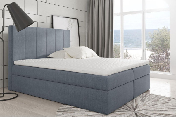 Modern Bed Bedroom Beds Fabric Box Spring Bed Textile Design Double Hotel