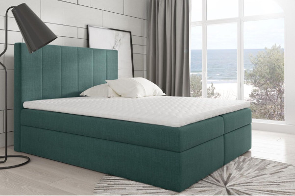 Modern Bed Bedroom Beds Fabric Box Spring Bed Textile Design Double Hotel