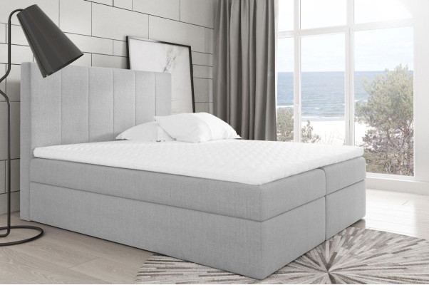 Modern Bed Bedroom Beds Fabric Box Spring Bed Textile Design Double Hotel