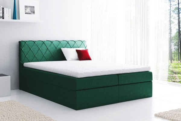 Box spring bed Double bed Marriage bed Bed frame Bed Upholstered bed Beds 200x200cm