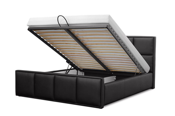 Double bed Bed Frame Bed Furniture Upholstered bed Beds Polyester Modern Black