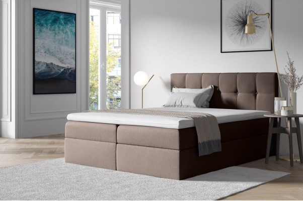 Fabric Box Spring Bed Textile Design Double Hotel Bedroom Modern Bed Beds