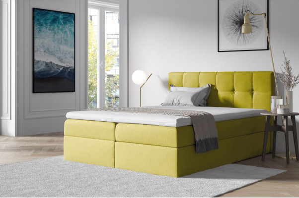 Fabric Box Spring Bed Textile Design Double Hotel Bedroom Modern Bed Beds